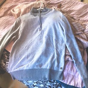 Banana Republic Sweater Grey with Zip Collar